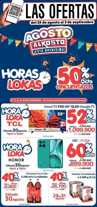 Agosto Alkosto del 29 agosto al 3 septiembre de 2025
