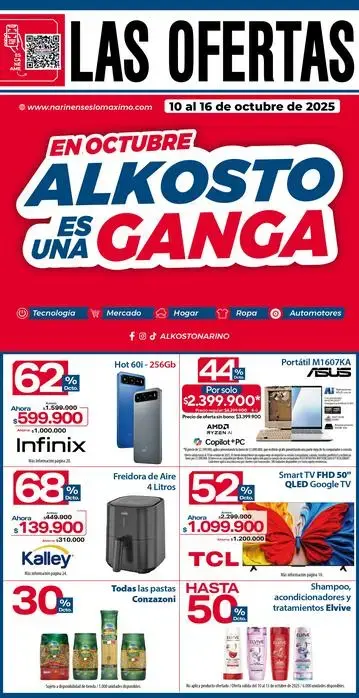EN OCTUBRE ALKOSTO ES UNA GANGA DEL 10 AL 16 DE OCTUBRE