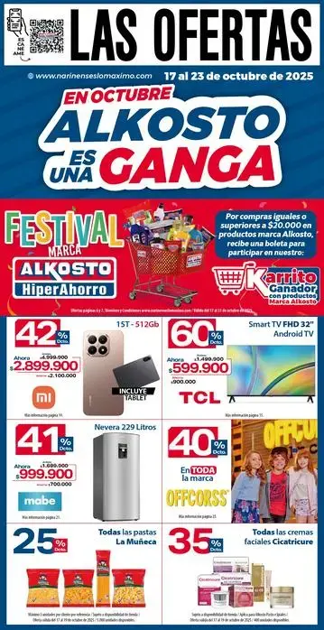 EN OCTUBRE ALKOSTO ES UNA GANGA 17 AL 23 DE OCTUBRE