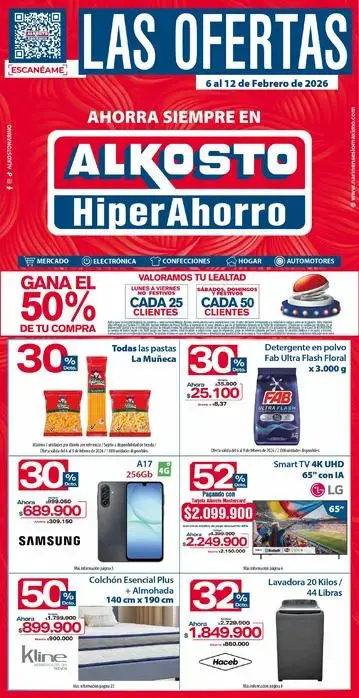 AHORRA SIEMPRE EN ALKOSTO 6 AL 12 DE FEBRERO DE 2026