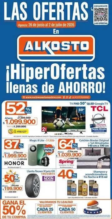 Ofertas Alkosto del 26 de junio al 2 de julio de 2026