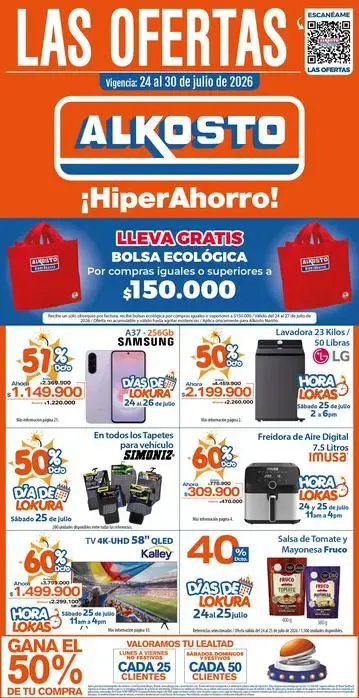 Ofertas Alkosto del  24 al 30 de Julio de 2026