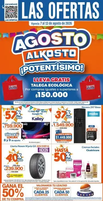 Agosto Alkosto 7 al 13 de agosto de 2026