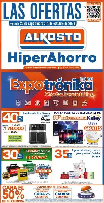 LAS OFERTAS DEL 25 DE SEPTIEMBRE AL 01 DE OCTUBRE DE 2026